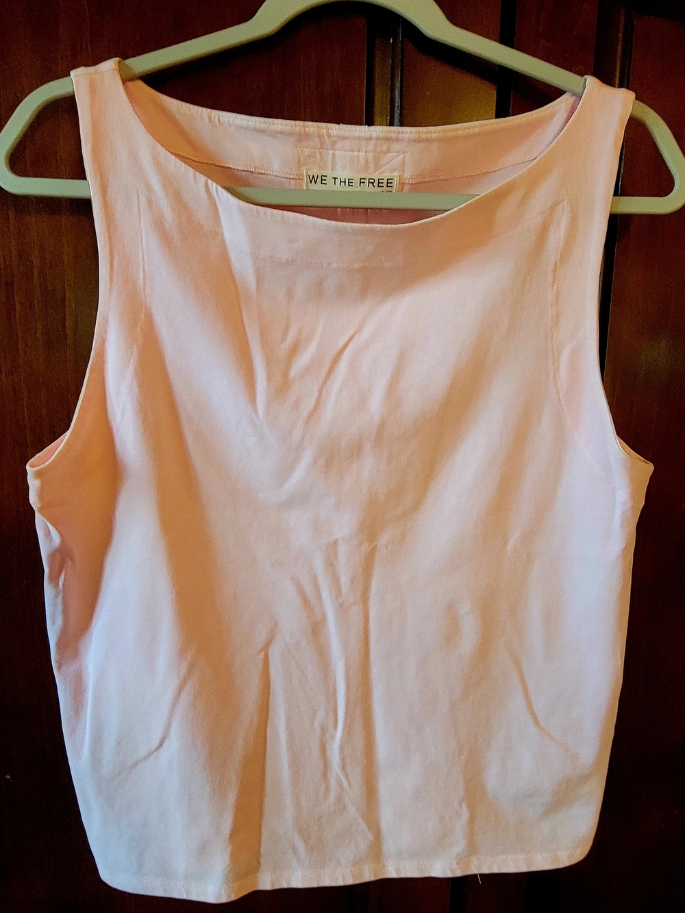 We The Free Light Pink Scoop Neck Tank Top